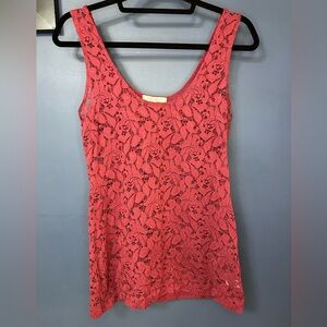 Costa Blanca Coral Lace Tank Top